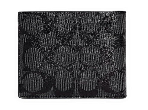 3 In 1 WALLET QB/CHALK/CANDIED GREEN WITH COACH PATCH